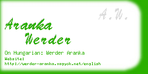 aranka werder business card